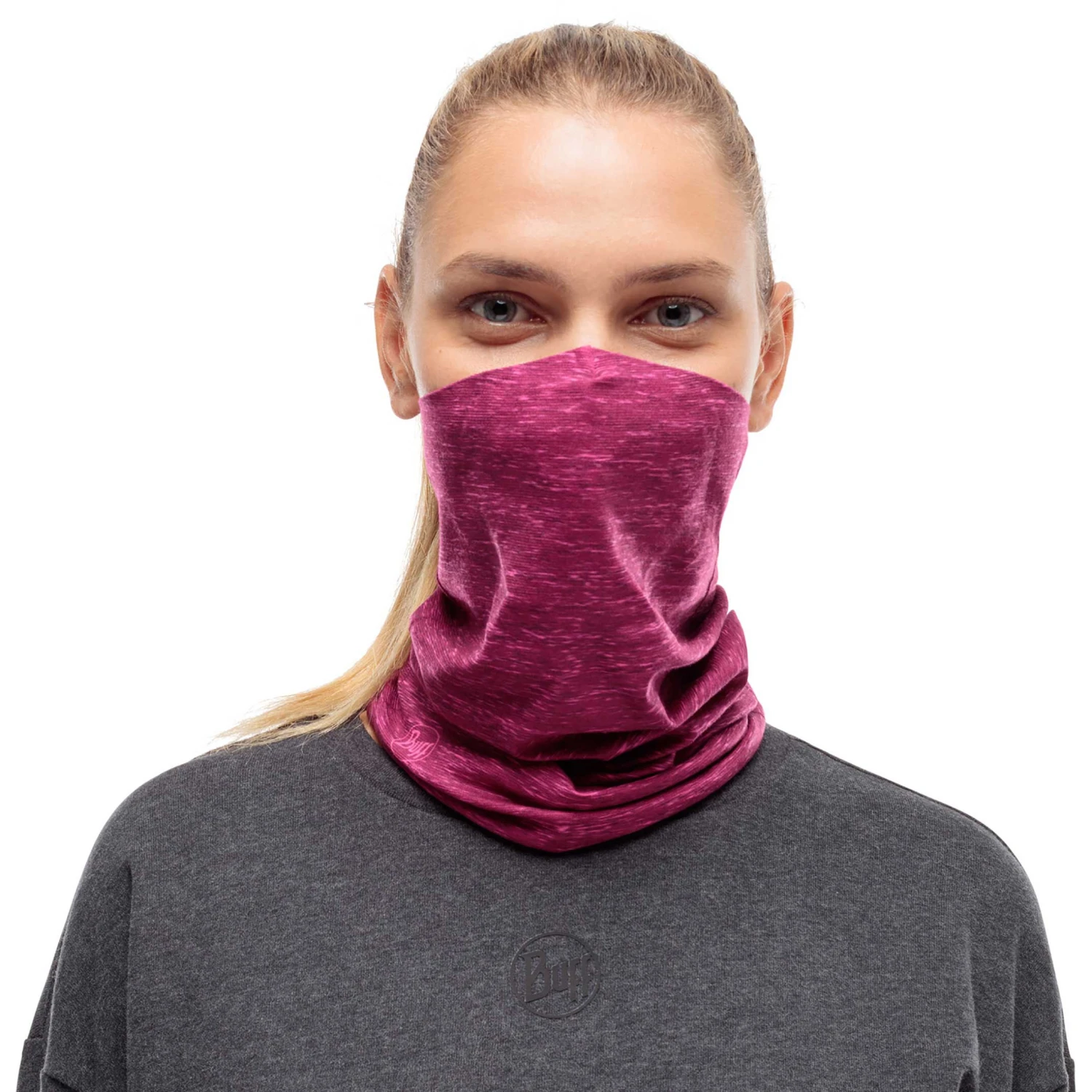 Buff Filter Tube - Pump Pink Heather – Image 6