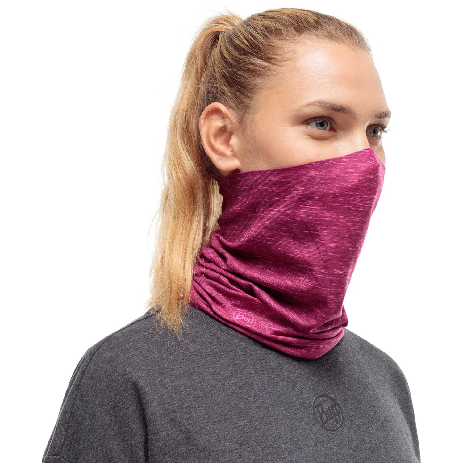 Buff Filter Tube - Pump Pink Heather – Image 4