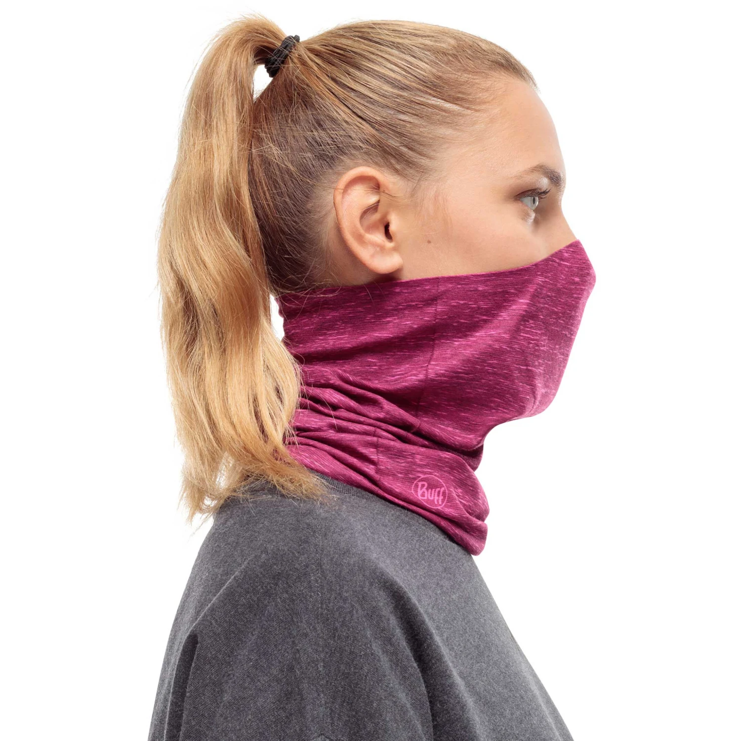 Buff Filter Tube - Pump Pink Heather – Image 5